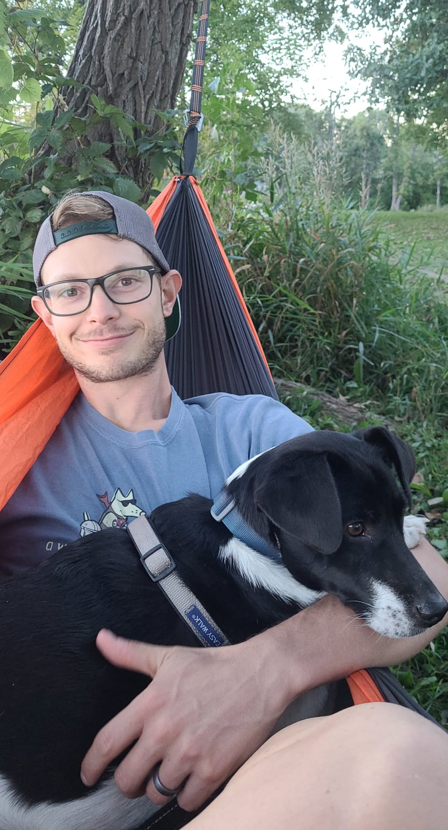 Me and my dog hamocking